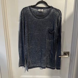 Men’s Long Sleeve Tee - US Vintage - Size XL. Gray/Blue